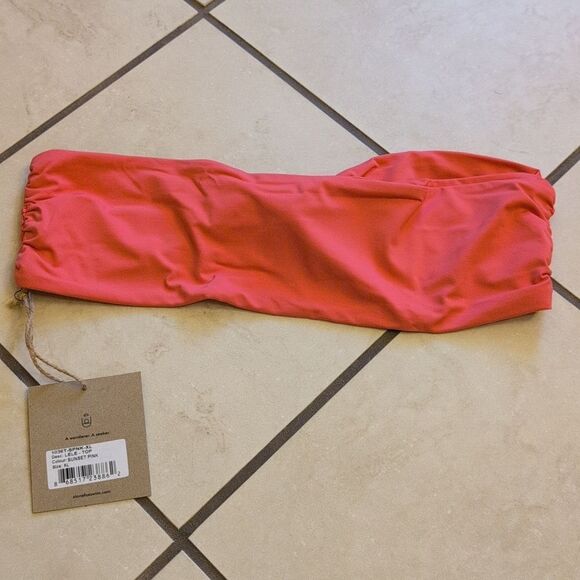 NWT Stone Fox Swim Lele Top Sunset Pink Bandau Bikini Revolve XL - Picture 8 of 11